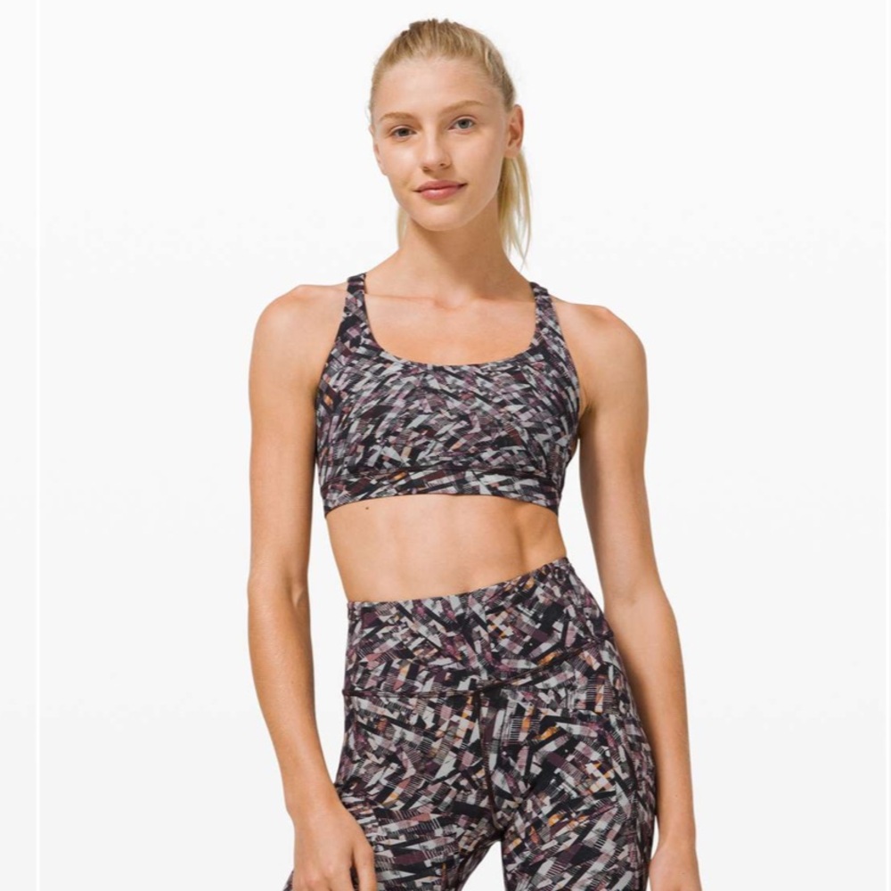 LULULEMON pink Kaleidoscopic energy bra